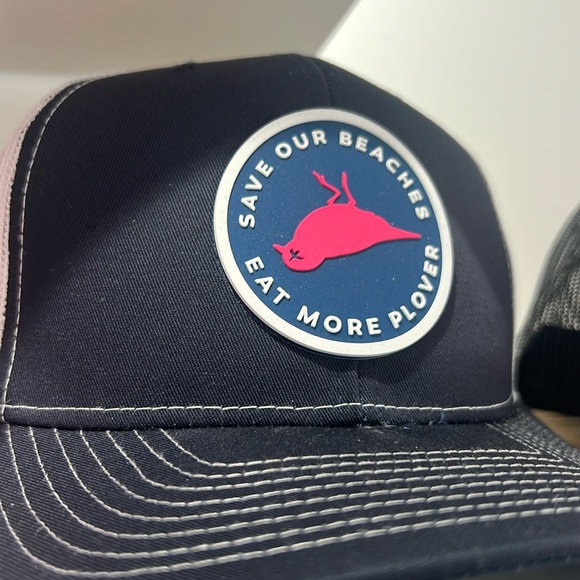 Save Our Beaches - Eat More Plover Rubberized Logo SnapBack Cap - Picture 1 of 4
